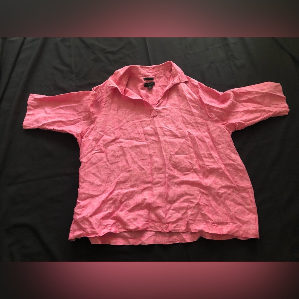 * Tahari 100% Linen Blouse Size 3x